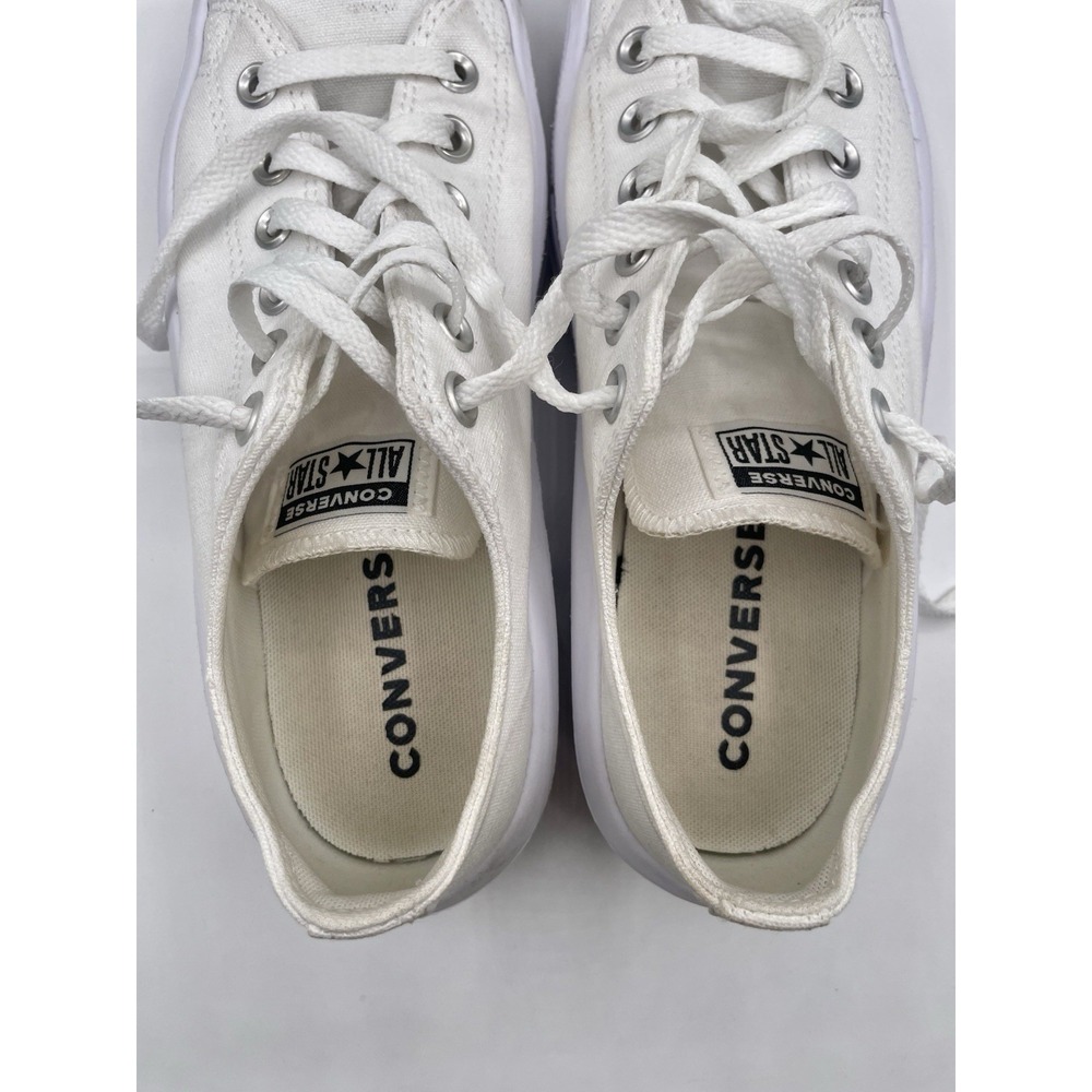 CONVERSE Chuck Taylor All Star Move Canvas Platform Women 10 White 570257C EUC - Picture 7 of 8